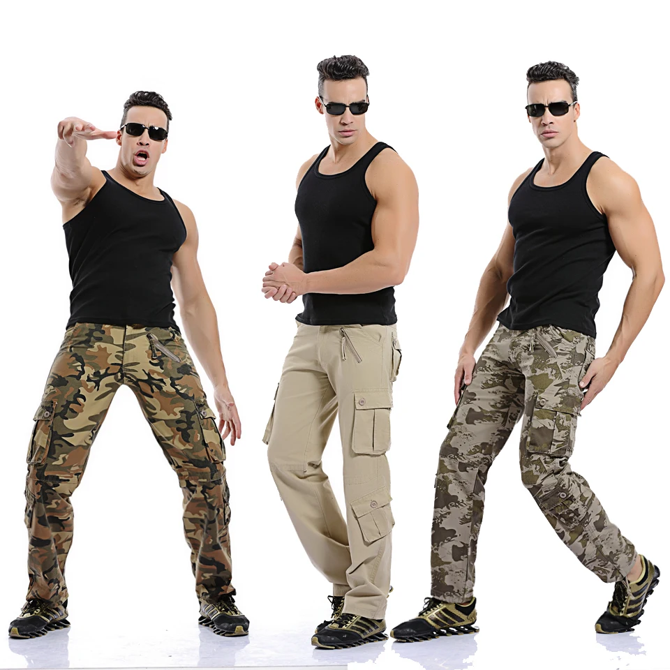 

Hot sale free shipping men cargo pants camouflage trousers military pants for man 7 colors
