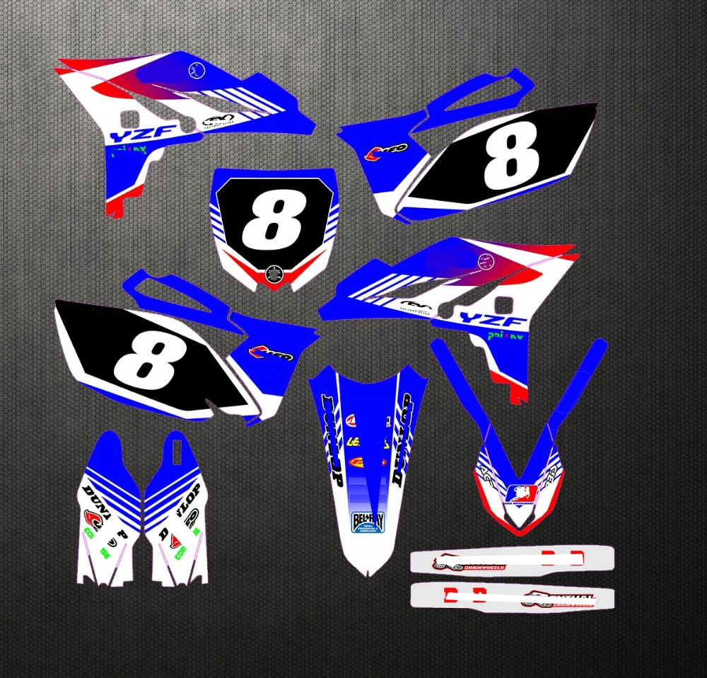 Мотоцикл Графика наклейки для Yamaha YZ250F YZF250 2010-2013 YZF 250 YZ 250F 2010 2011 2012 2013