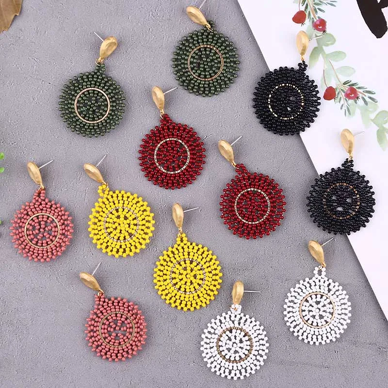 2020 модная женская обувь ручной работы из бисера серьги в Корейском стиле Стиль