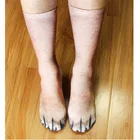Хлопковые леопардовые носки, Необычные носки с забавным 3D принтом в виде лап животных для взрослых, носки в стиле унисекс с круглым котом, Длинные эластичные дышащие носки