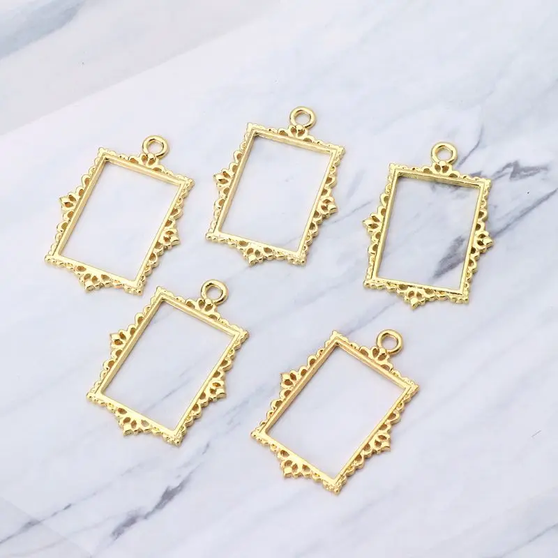 97QE 5 шт. Винтаж полые альбом кадров кулон установка в открытую рамку УФ смола