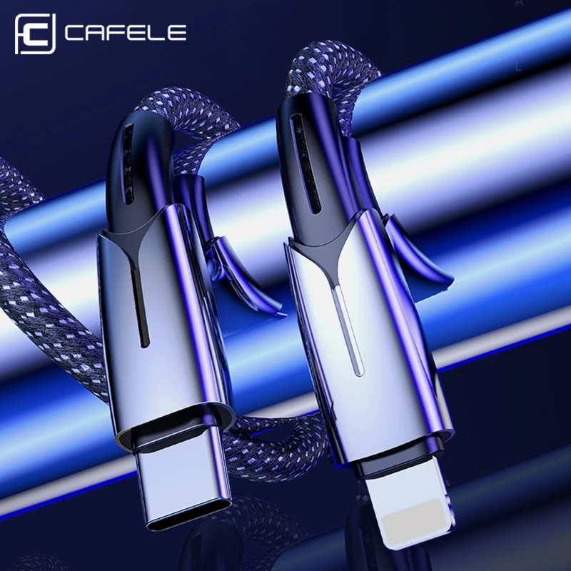 CAFELE USB C для Lightning Кабель 18 Вт Быстрая зарядка и синхронизация шнур совместимый PD