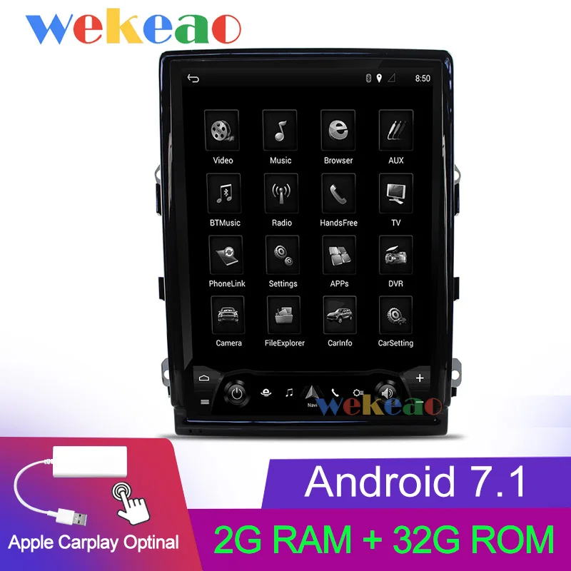 Android Car Radio Wekeao вертикальный экран Tesla стиль 10,4 ''Android 7,1 автомобильный Dvd мультимедийный плеер для Porsche Panamera радио Automotivo 2011 - Цвет: Android Car Radio