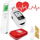 Цифровой Пальчиковый пульсоксиметр, Бесконтактный цифровой инфракрасный медицинский измеритель насыщения крови кислородом