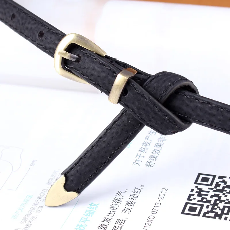 Ремень из натуральной кожи с металлической пряжкой для женщин элегантный