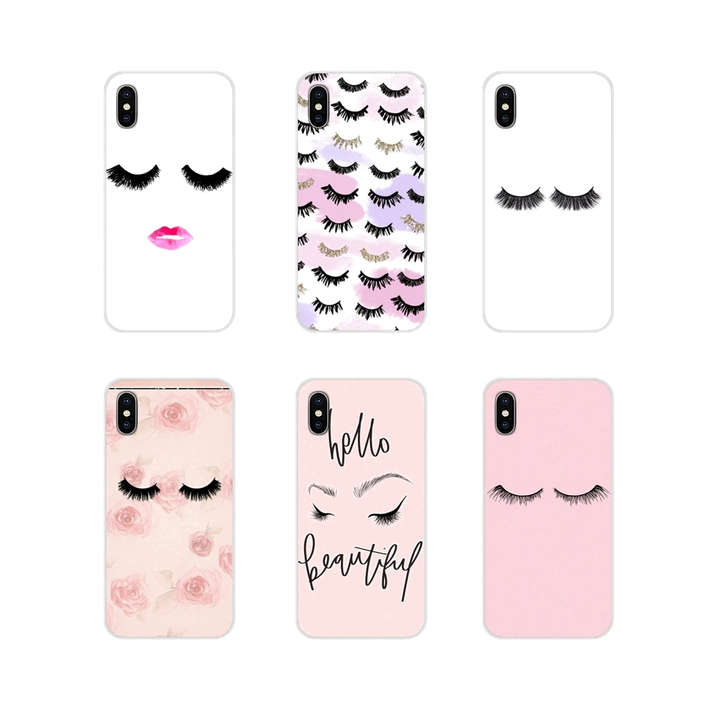 Аксессуары для макияжа ресниц в виде губ чехлы телефонов Samsung Galaxy S3 S4 S5 Mini S6 S7 Edge S8