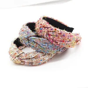 Модные женские повязки ручной работы, тканевые повязки на голову для девушек, женские обручи для волос, аксессуары для волос, милые головные уборы