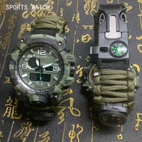 shiyunme military sports watch men led digital quartz double display clock mens 50m waterproof compass watch relogios masculino