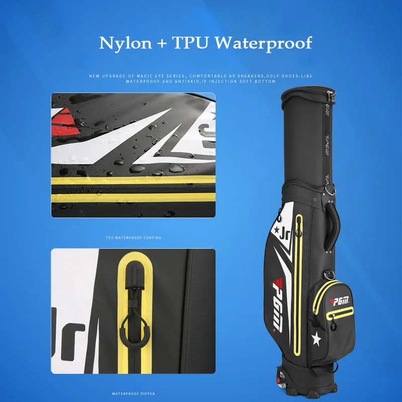 High-quality Golf Club Pulley Bag Boys Girls Youth Height:135~150cm Waterproof Tandard Package Multifunctional Aviation Bag PGM