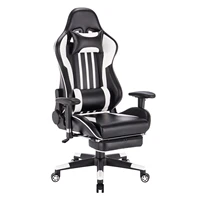 gaming chair with footrest racing swivel desk office chair ergonomic leather boss chair for game computer chair with headrest