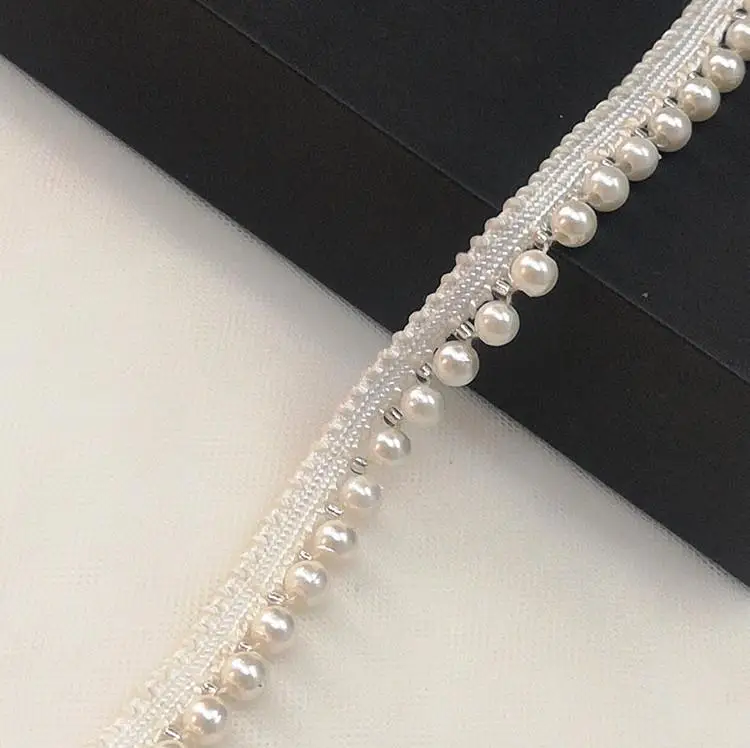 2 двор Жемчуг Вышивка бисером бахрома отделка для одежды сумки ручная работа с