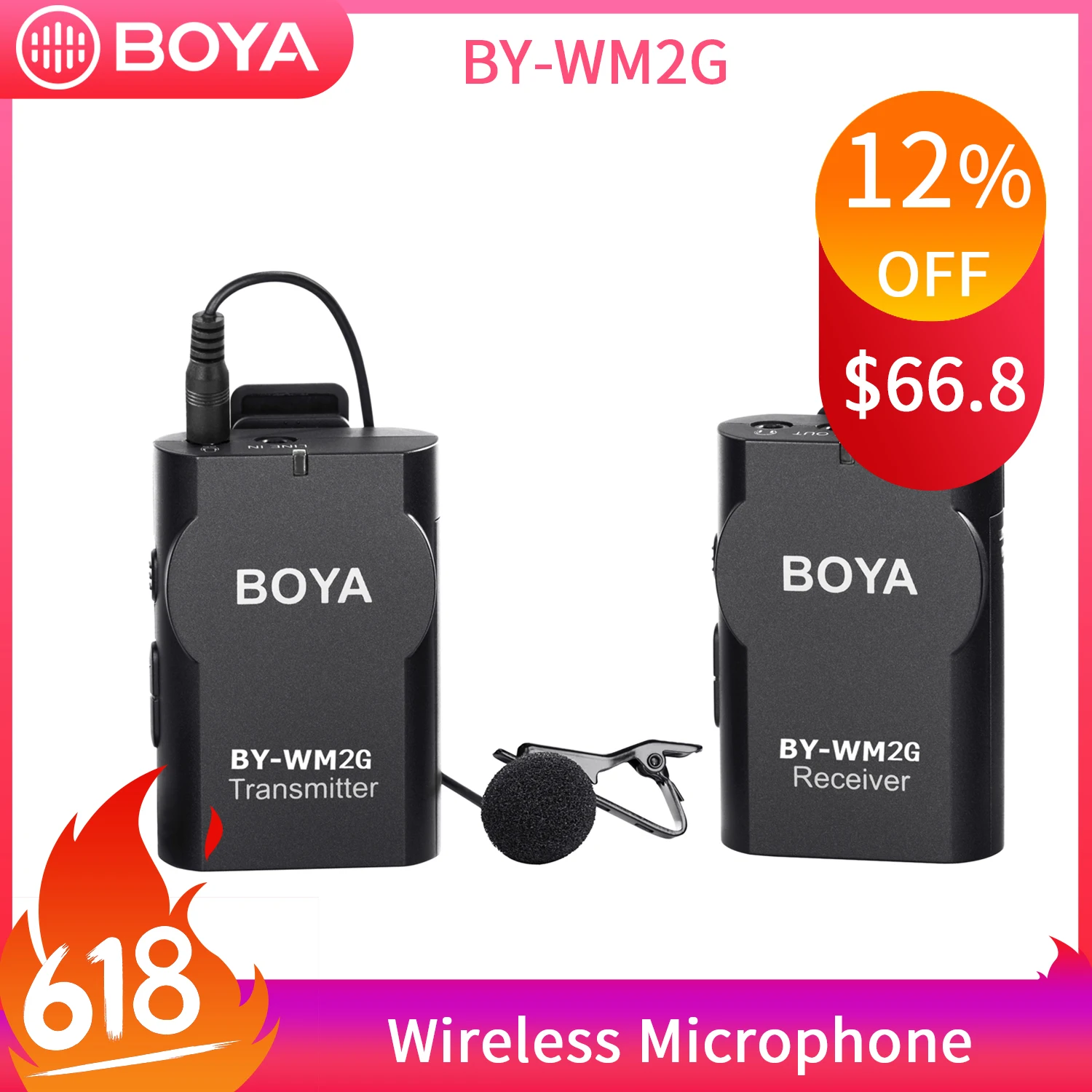 BOYA BY WM2G петличный Беспроводной микрофон с GoPro кабель конвертер для Подкаст Hero3 3 + 4