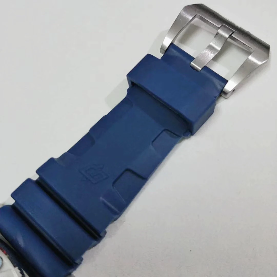 

Classic New Men Automatic Mechanical Sapphire Stainless Steel Blue Rubber Matte Bezel Watch Luminous 47mm AAA+