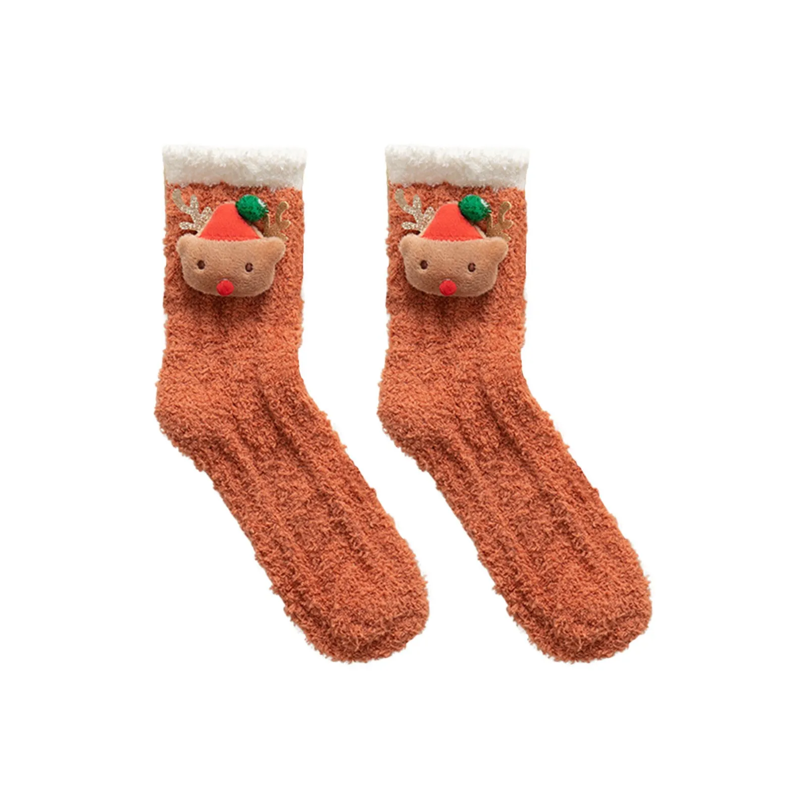 

Velvet Women's Christmas Socks Cute Warm Comfortable Thickening Ladies Socks Thick Home Breathable Cotton Girl Socks Stockings