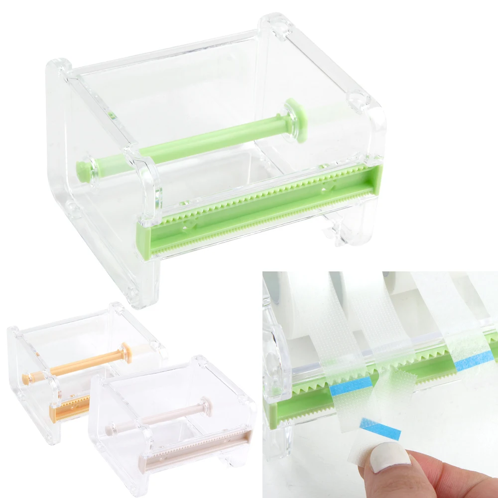 

Eyelash ToolsGrafting Eyelashes Tape Cutter Holder Dispenser Portable Acrylic Storage Organizer Easy To Cut Off Split Makeup