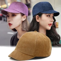 new arrival men women corduroy baseball cap adjustable strap back winter autumn hats