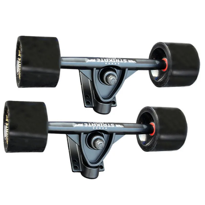 

STRIKATE 2 Pcs 7 Inch Skateboard Bracket Kate Truck Longboard Truck Aluminum Alloy with 70X51mm Big Wheels