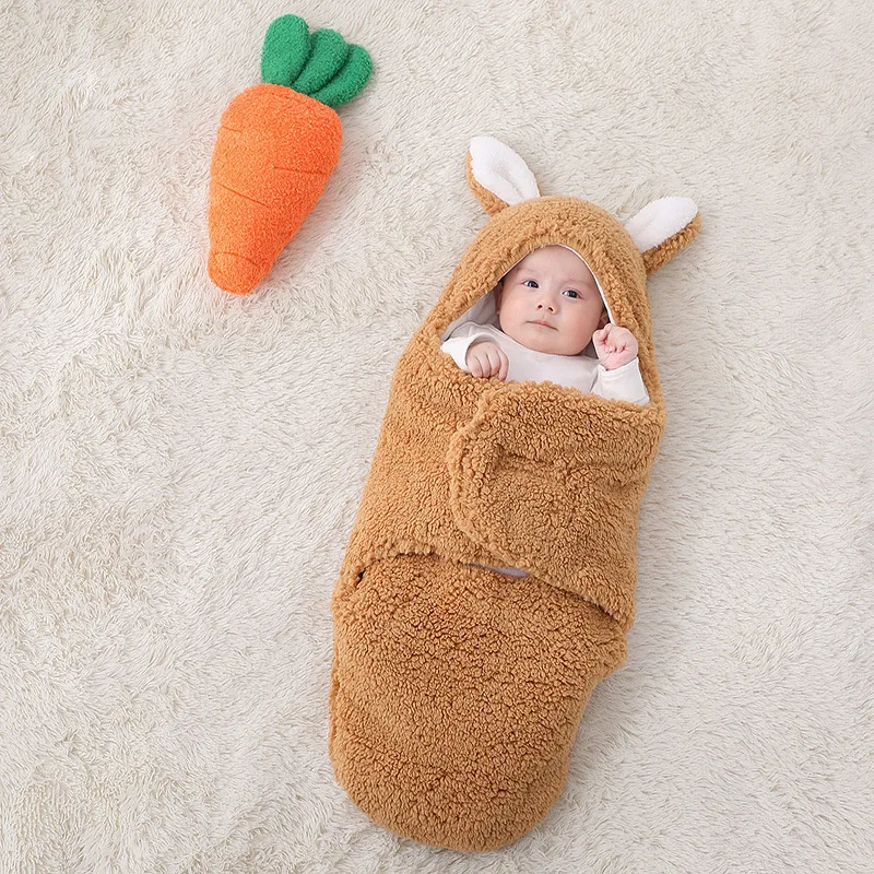 

3-9M Newborn Baby Rabbit Cosplay Clothing For Infant Cartoon Sleeping Bag Halloween Costumes New Year Outfit Winter