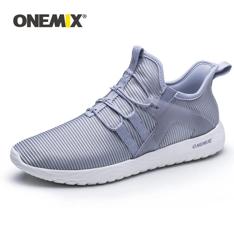 Silver ONEMIX/Новинка года; мужские повседневные лоферы; легкие дышащие мужские кроссовки для бега; кроссовки для тренировок и бега - Цвет: Silver