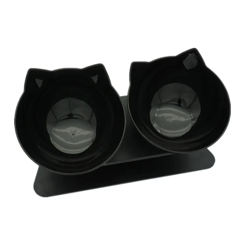 

Double Cat Bowl With Stand Pet Dog Raised Cat Food Bowl For Cat Water Bowl For Dogs Feeder For Cats Pets