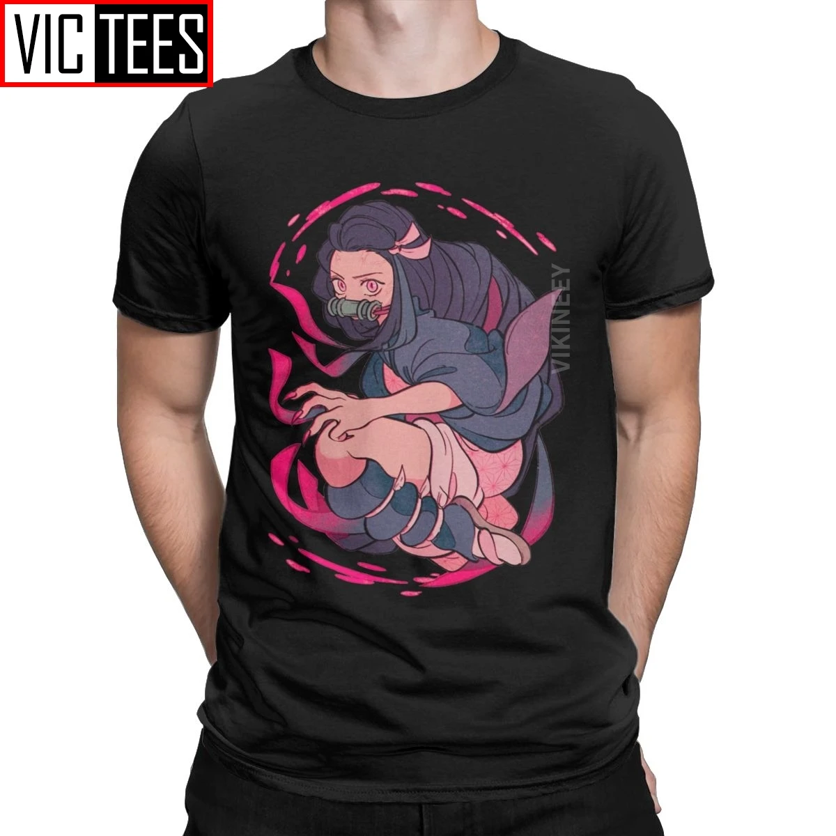 Nezuko футболка для мужчин убийца демона Kimetsu No Yaiba Kamado Tanjirou Аниме Манга забавная