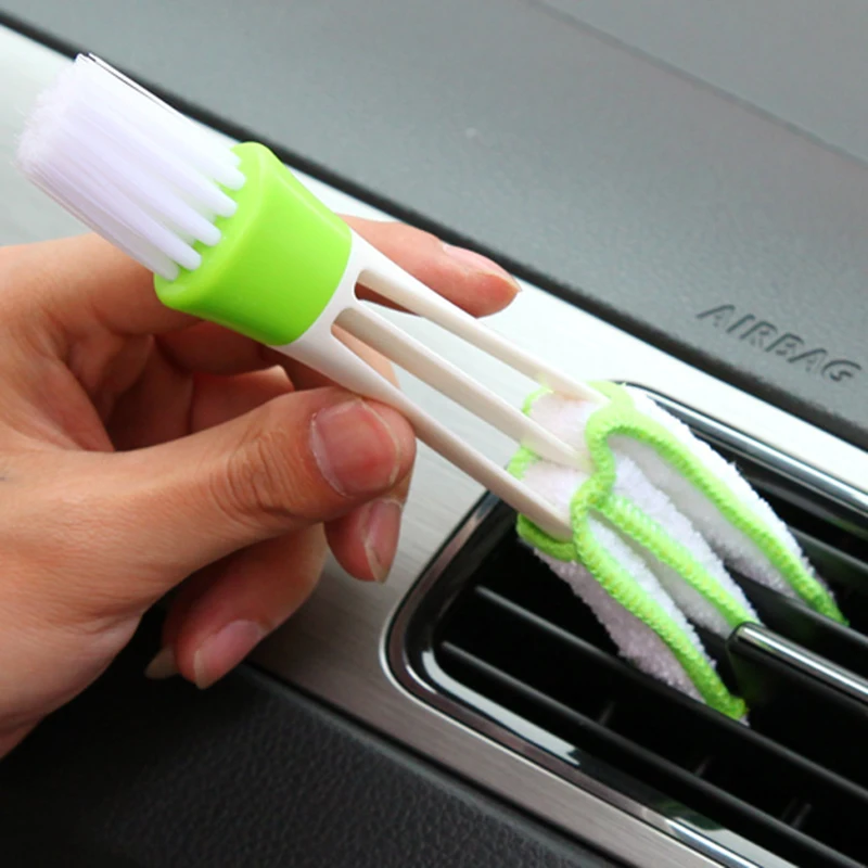 

2 in 1 Car Air Conditioner Vent Brush Microfibre Grille Cleaner Auto Detailing Blinds Duster Brush Car-styling Auto Accessories