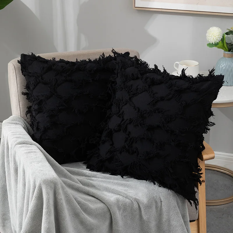 

Double-sided Cotton and Hemp Cut Square Pillowcase LivingRoom Chair Sofa Deroration Cushion Pillow Cover Home Decor Throw Pillow