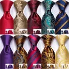 Галстук дизайнерский шелковый красный роскошный мужской галстук с пейсли 8,5 см галстуки для мужчин бриллиантовые запонки набор свадебный галстук высокого качества