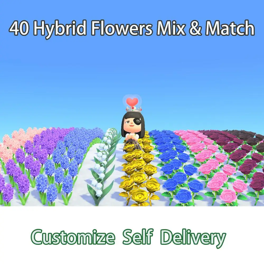 

Animal Crossing Flowers 40 Hybrid Flowers MIX MATCH Animal Crossing New Horizons for Nintendo Switch Flowers Island Online Code