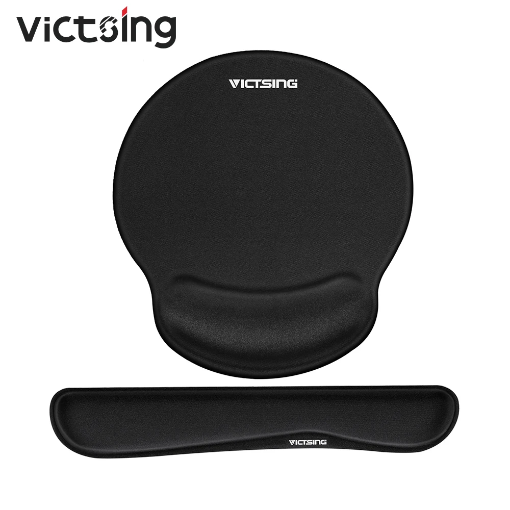Коврик для мыши VicTsing PC237 с подставкой под запястье, прочный Набор из пены с эффектом памяти, с поддержкой запястья, нескользящий дизайн для офисного компьютера - изображение