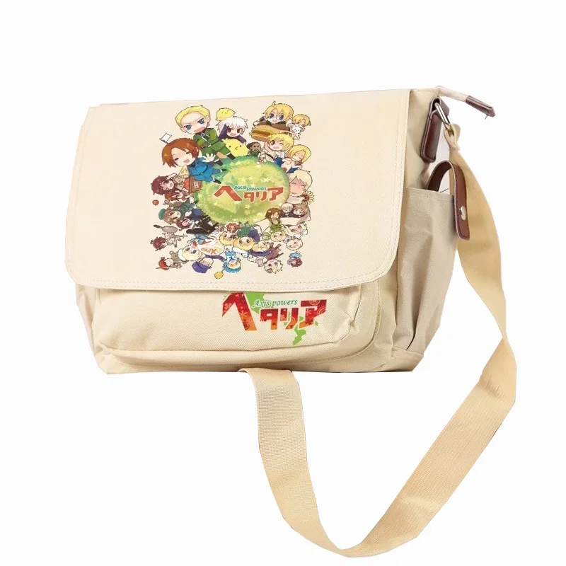 

Hetalia Axis Powers Anime Cosplay Cartoon Messenger Crossbody Shoulder Bags APH Student Schoolbags Unisex Fashion Outdoor Gifts