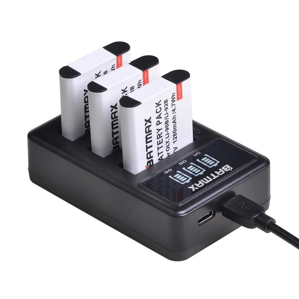 2 шт. LI-90B LI-92B LI ion аккумулятор 90B 90B Батарея+ светодиодный USB Зарядное устройство с светодиодный для Камера Olympus XZ-2 SH-50 SH-1 SP-100 жесткая TG-1 TG-2 TG-3