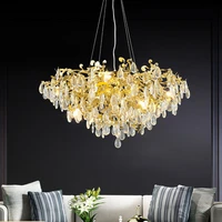 nordic luxury chandelier lighting led crystal chandeliers lamp living room decorative light lobby dining room hanging lamp