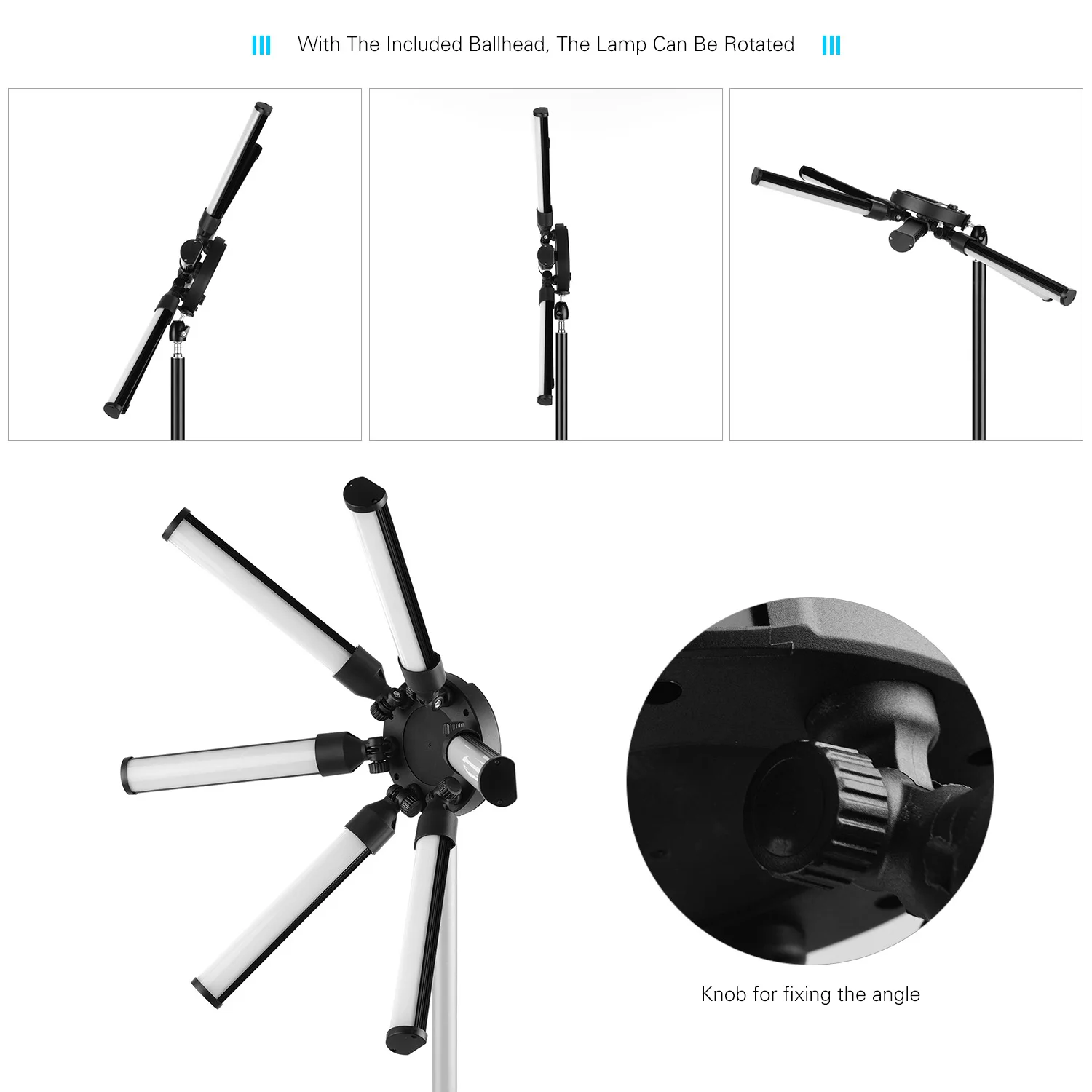 Заполняющий светильник в форме звезды круглый s 6 светодиодов 60 Вт 3200 K 5600 + 2 4G