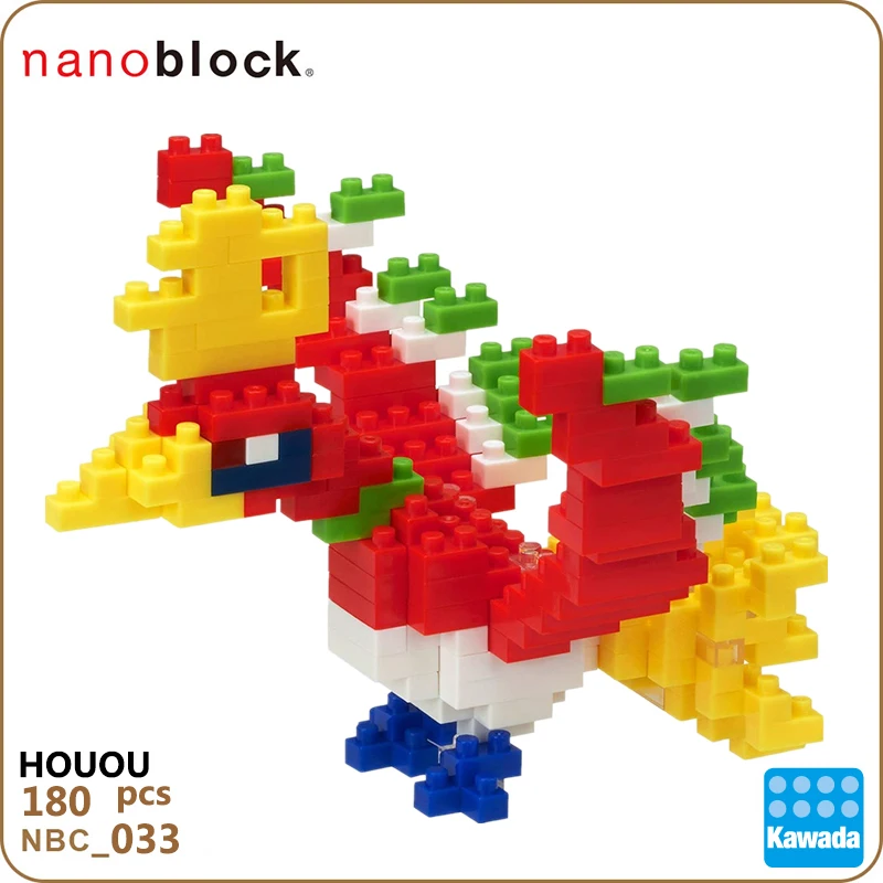 NanoBlock Покемон ХУ NBPM-033 HOUOU 180 шт. аниме мультфильм алмаз мини микро строительные