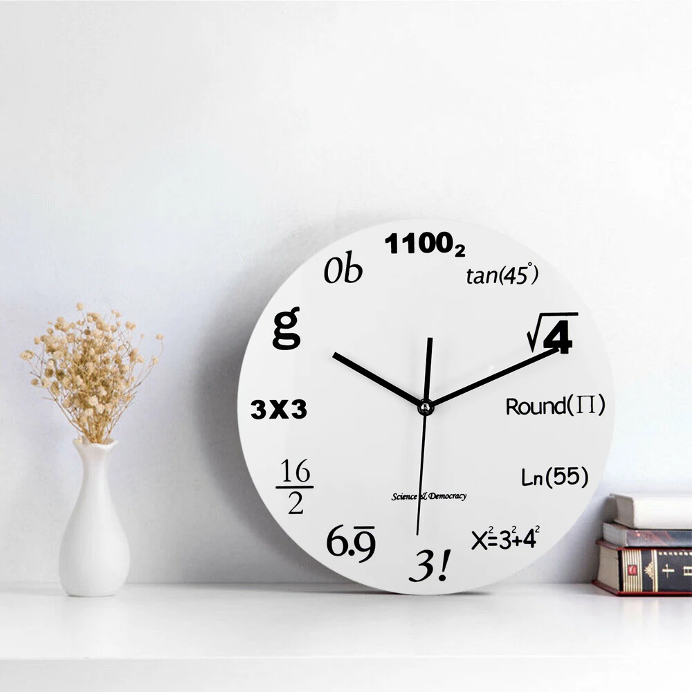 Настенные акриловые часы 2021 настенные с математическим уравнением современный
