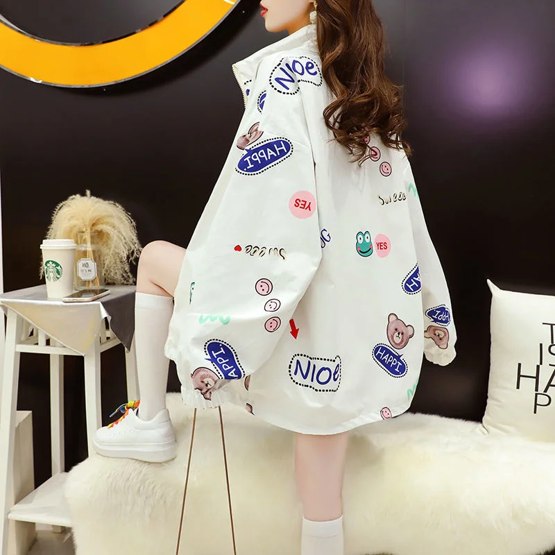 

Double-Sided Wear Autumn Jacket Korean Loose Baseball Uniform Ins Trend Harajuku Plus Size Coat Women Gothic Clothes Windbreaker