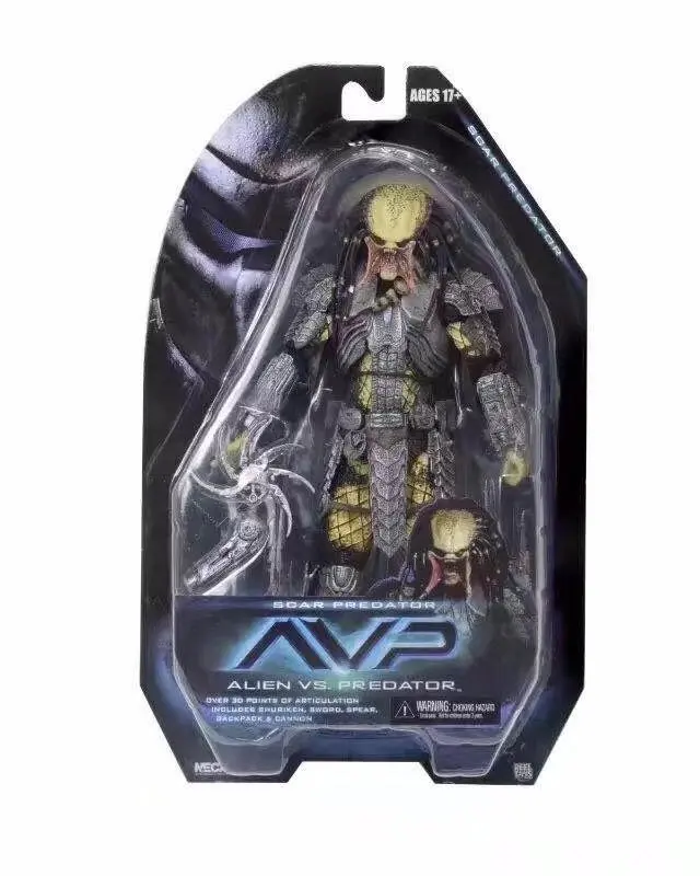 Серый NECA Хищник Классический Хищник 25th anniversary Jungle Hunter фигурка Коллекционная модель игрушки " 20 см - Цвет: Серый