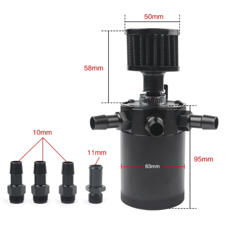 Универсальный Гоночный тупик 3-Порты и разъёмы маслоуловитель БАК сепаратор