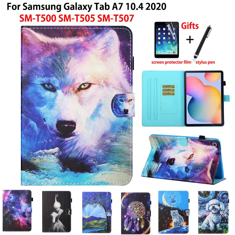 

Для планшета Samsung Galaxy Tab A7 10,4 2020 чехол T500 SM-T500 SM-T505 SM-T507 принципиально мультфильм шаблон Защитный чехол с подставкой + подарок