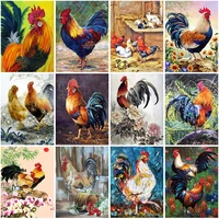 rooster hen diy 5d diamond painting chicks full round drill diamond embroidery diamond mosaic picture of rhinestones home decor