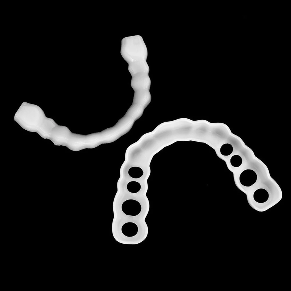 Силиконовые верхние/нижние виниры для искусственных зубов отбеливающая