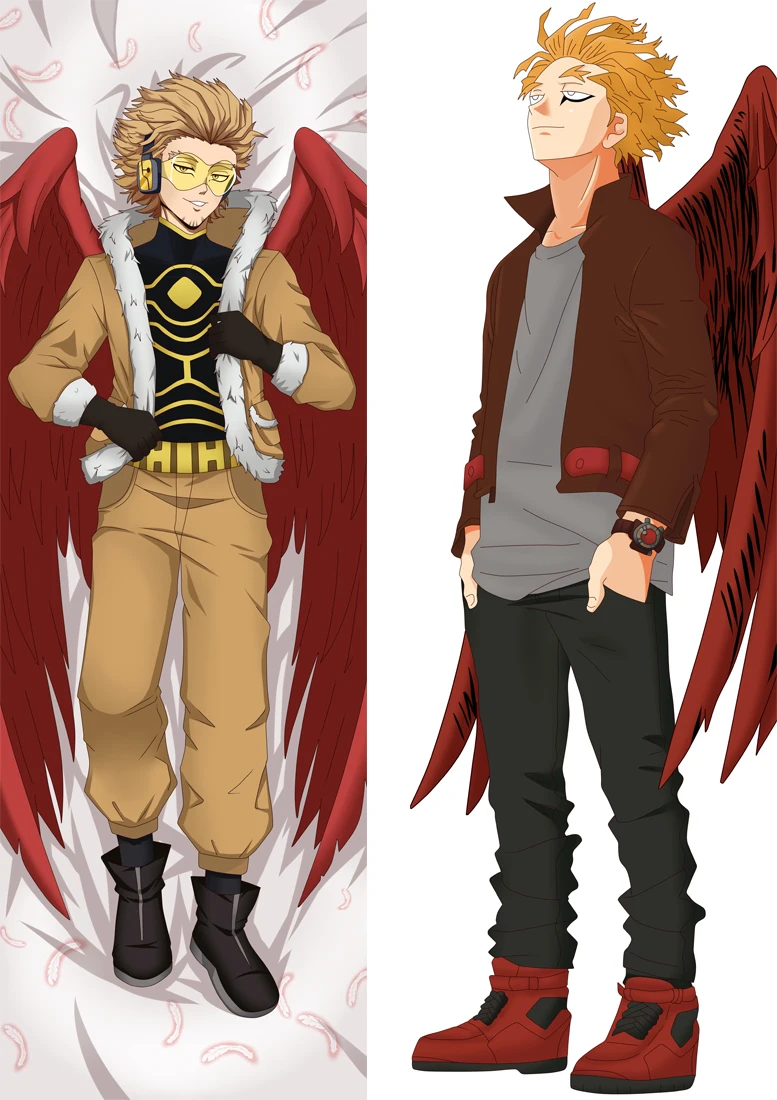 

Boku No My Hero Academia Rising Takami Keigo Hawks Cosplay Dakimakura Pillow Case Hugging Body Gift