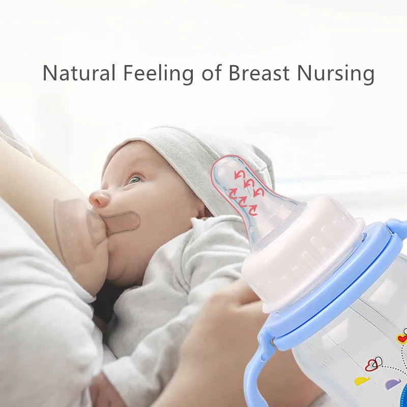 150 мл детская бутылочка для кормления с ручками питьевой воды соломы бутылки