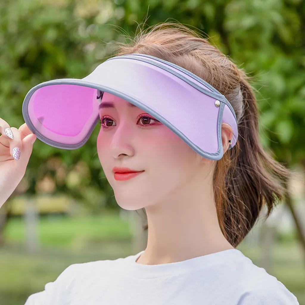 Empty-Top Sun Hats for Men Women Adjustable Protective Solid Casual Outdoor Tennis kapelusz damski lato #30 | Аксессуары для