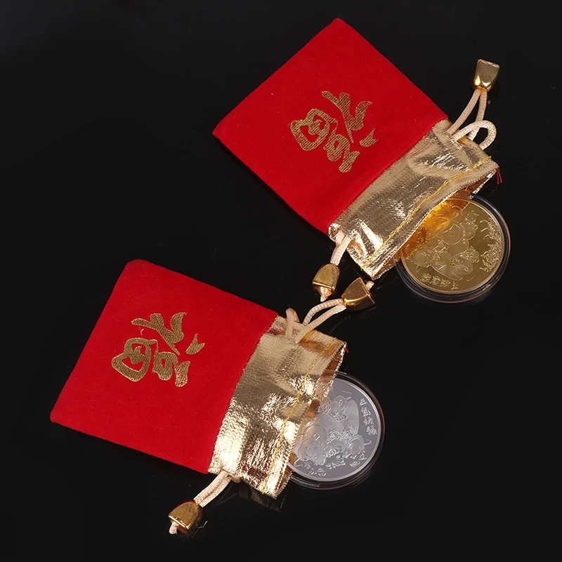 Год крысы сувенирная монета Китайская коллекция зодиака с подарочной