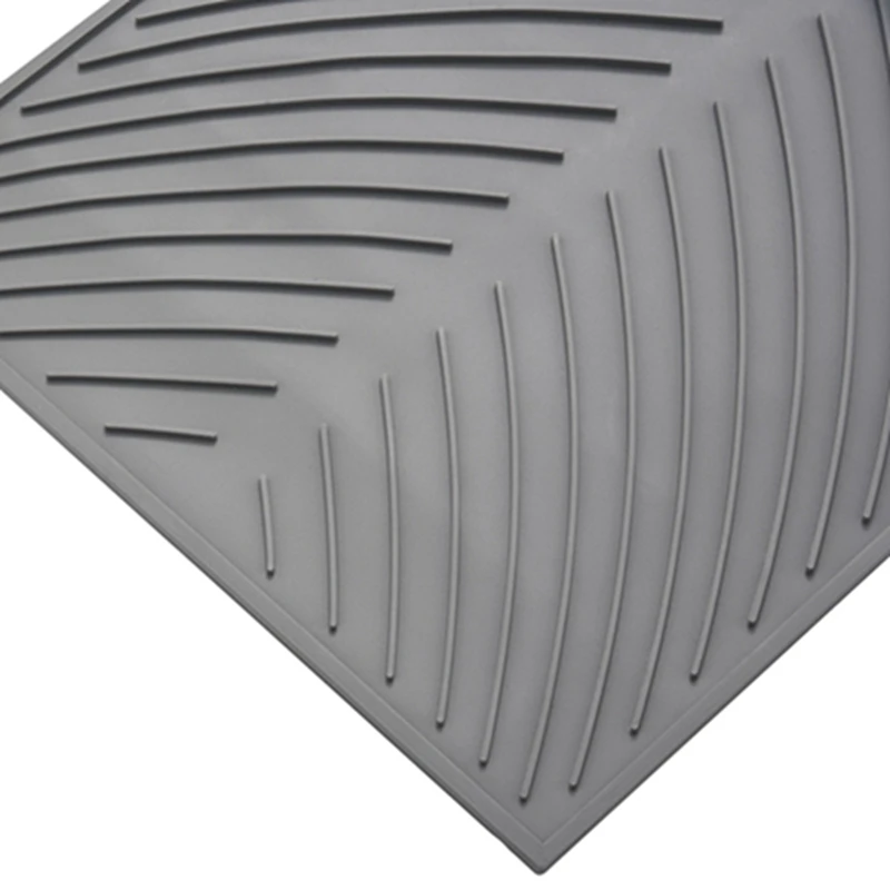 

Silicone Dish Drying Mat Flume Folding Draining Mat,Rectangle Drain Mat Drying Dishes Pad Heat Resistant Non-Slip Tray