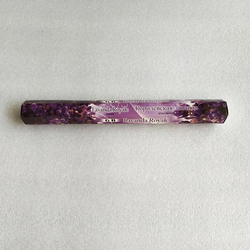 Lavender 1 коробка белый шалфей ладан палочки индийская палочка ладан s медитация Лаванда Аромат для дома Insence может выбрать медную горелку - Аромат: Lavender