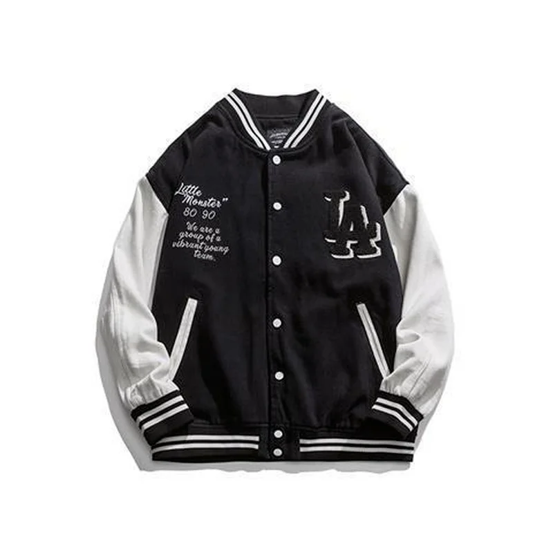 

Retro Embroidery Baseball Uniform Jacket Men Women Trendy Brand Hip-hop Loose 2021 New Street Wild Casual Couples Jacket