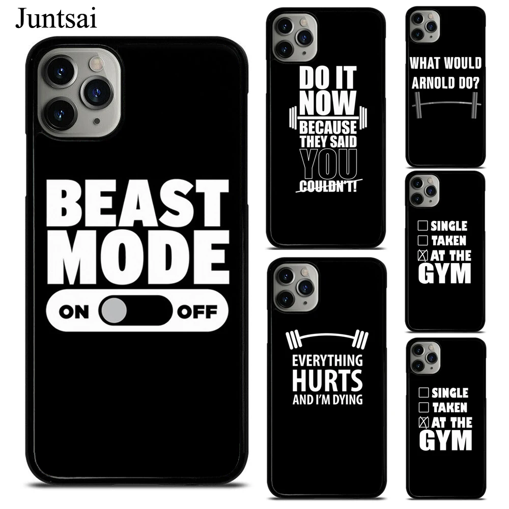 

Workout Motivation fitness Gym quotes Case For iPhone 13 Pro Max 12 Mini 11 Pro Max X XR XS Max SE 2020 6S 7 8 Plus Cover